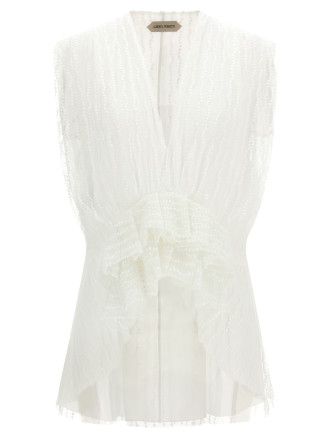 Повседневный топ ALBERTA FERRETTI Asymmetrical tulle top
