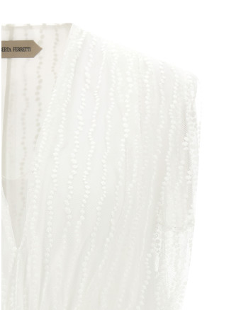 Повседневный топ ALBERTA FERRETTI Asymmetrical tulle top (A080551200002) #