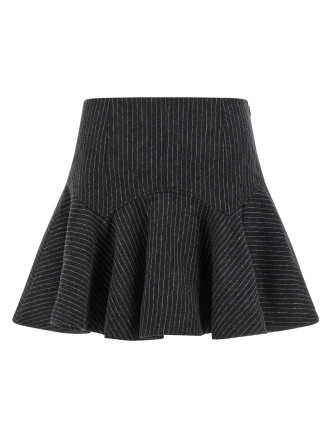 Мини юбка GANNI Pinstriped flannel skirt
