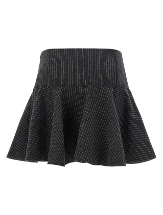 Мини-юбка GANNI Pinstriped flannel skirt (A1090355252) #