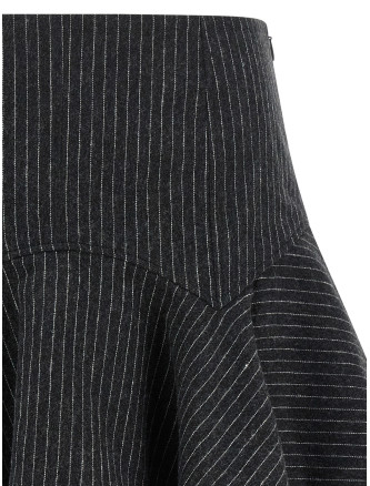 Мини-юбка GANNI Pinstriped flannel skirt (A1090355252) #