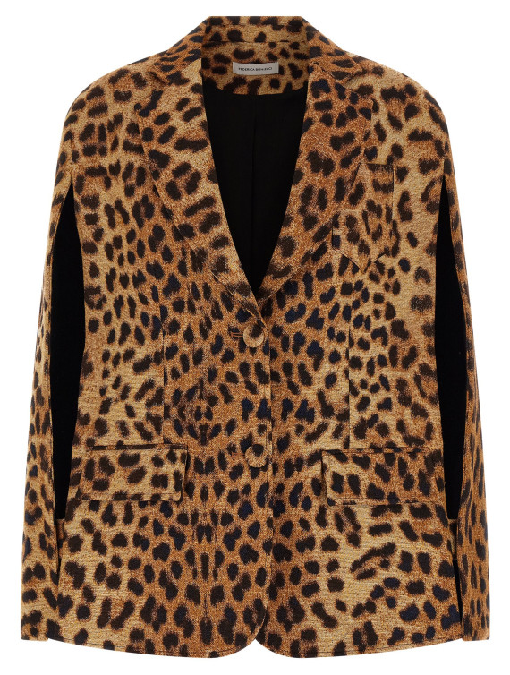 Жакет FEDERICA BONIFACI 'Cape Leopard' (KA053BEIGELEOPARD) #1
