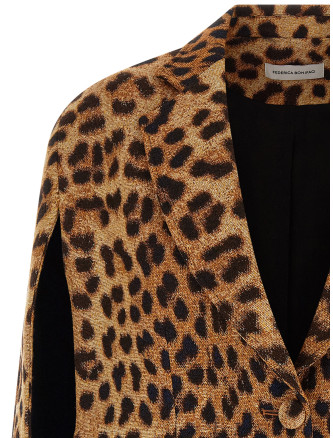 Жакет FEDERICA BONIFACI 'Cape Leopard' (KA053BEIGELEOPARD) #