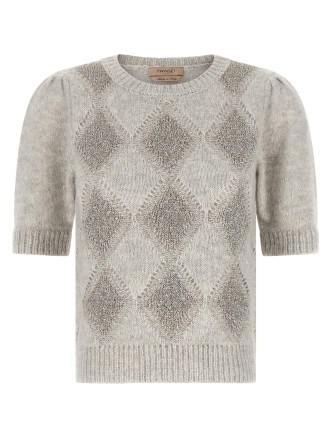 Свитер TWIN SET Sequin diamond sweater