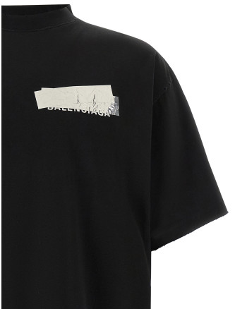 Футболка BALENCIAGA 'Silver Tape' (850345TVVE21000) #