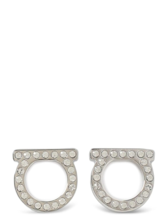 Серьги FERRAGAMO 'Gancini Crystals' (696574CRYSTALPLDLUC) #1