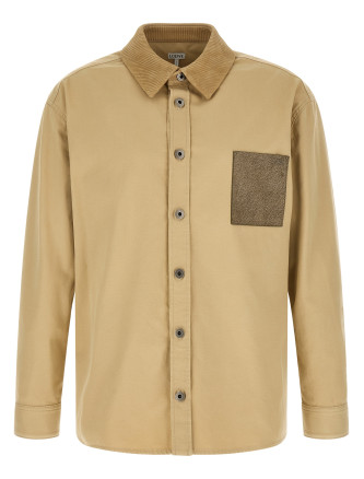 Куртка LOEWE Cotton overshirt with tschino