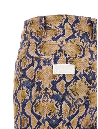 Джинсы GANNI Python jeans (J1389883) #