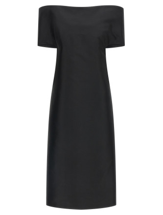 Платье миди JIL SANDER Off-the-shoulder dress
