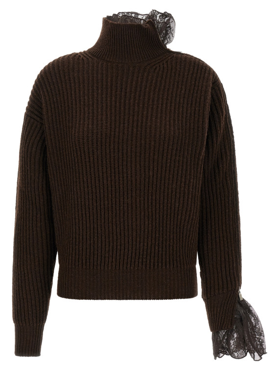Свитер GIUSEPPE DI MORABITO Ribbed Lace Sweater (07PFKNT4131675930) #1