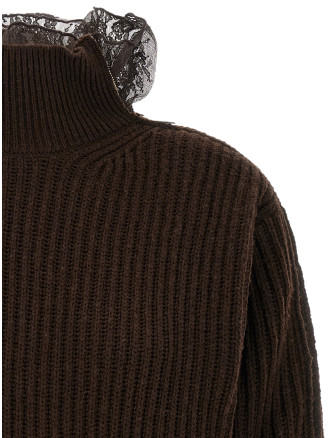 Свитер GIUSEPPE DI MORABITO Ribbed Lace Sweater (07PFKNT4131675930) #