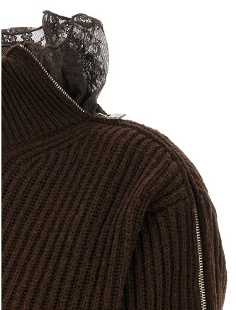 Свитер GIUSEPPE DI MORABITO Ribbed Lace Sweater (07PFKNT4131675930) #