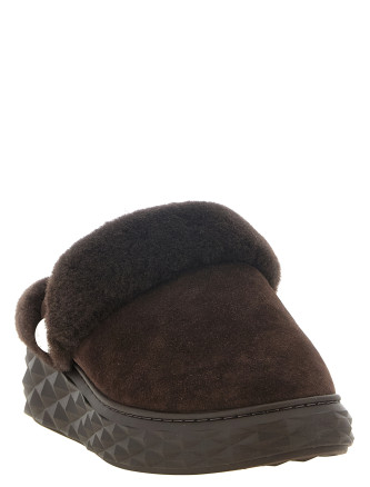 Сабо JIMMY CHOO 'Diamond Maxi Mule' (DIAMONDMAXIMULEFFUWVCHOCOLATECHOCOLATE) #