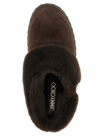 Сабо JIMMY CHOO 'Diamond Maxi Mule' (DIAMONDMAXIMULEFFUWVCHOCOLATECHOCOLATE) #