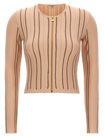 Кардиган ELISABETTA FRANCHI Cropped knit cardigan