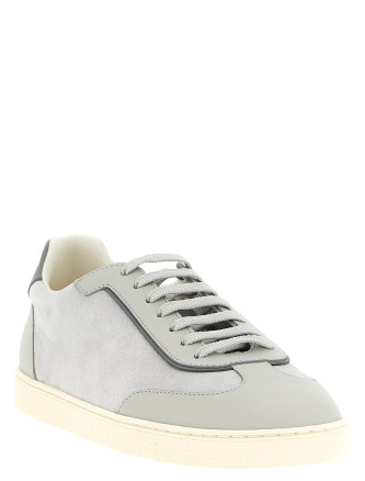 Кроссовки BRUNELLO CUCINELLI Leather and suede sneakers (MZULDGJ336CSH27) #