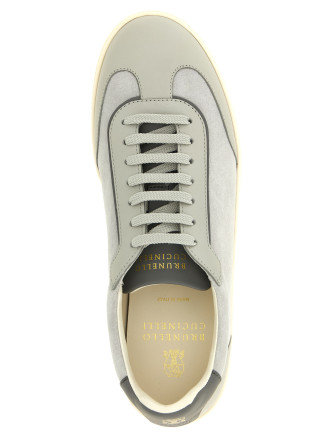 Кроссовки BRUNELLO CUCINELLI Leather and suede sneakers (MZULDGJ336CSH27) #