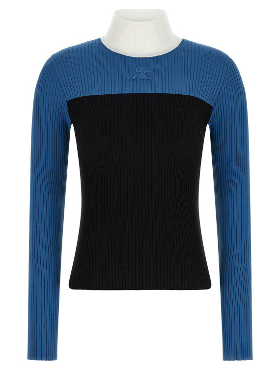 Свитер COURREGES Tricolor jersey (626MPU305FI0001I059) #1