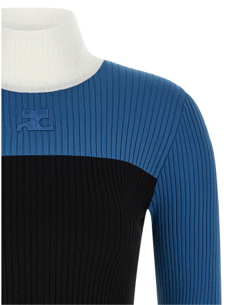 Свитер COURREGES Tricolor jersey (626MPU305FI0001I059) #