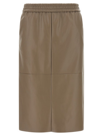 Юбка миди NUDE Eco-leather panel skirt