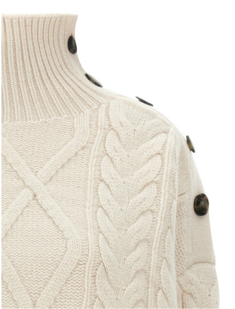 Свитер YVES SALOMON Braided sweater (27W27WKH50558MALCA1069) #