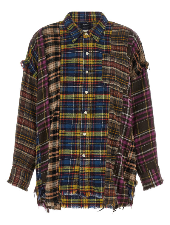 Рубашка R13 Patchwork shirt (R13WR733R940BBLUEMULTIPLAID) #1