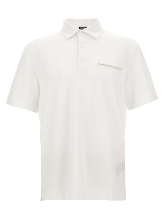 Поло ZEGNA Piqué cotton polo shirt