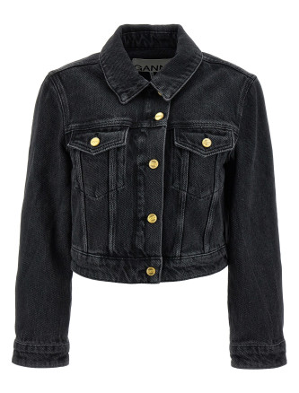 Верхняя одежда GANNI Cropped denim jacket
