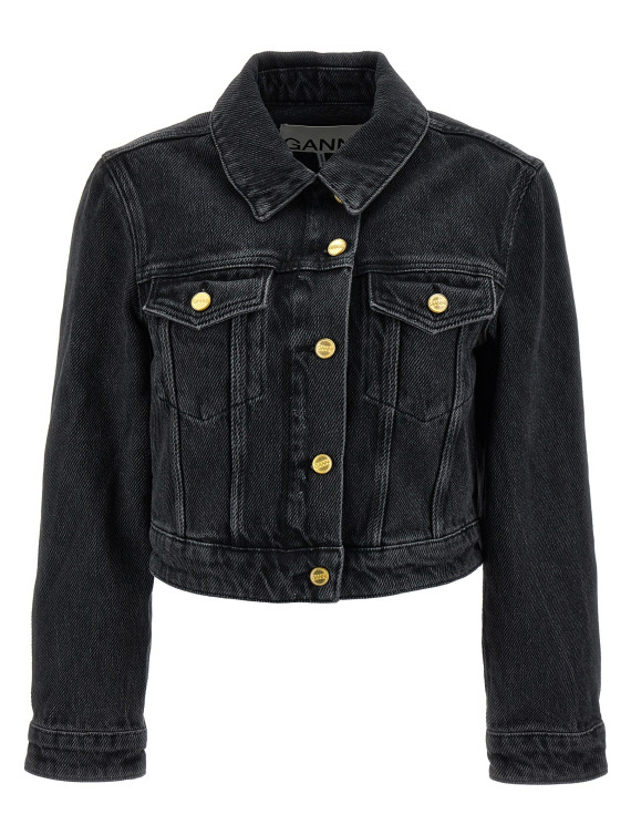 Верхняя одежда GANNI Cropped denim jacket (J1408006) #1