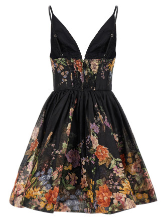 Мини-платье ZIMMERMANN 'Pavilion V Neck Mini' (0816DF243BLKMLFL) #