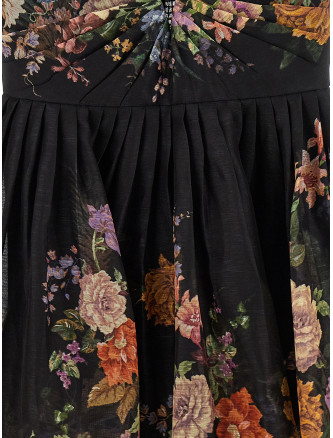 Мини-платье ZIMMERMANN 'Pavilion V Neck Mini' (0816DF243BLKMLFL) #