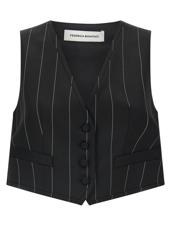 Жилет FEDERICA BONIFACI Pinstriped crop vest (VEST001GESSATO) #1