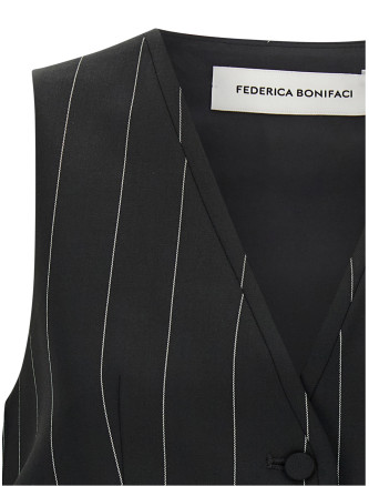 Жилет FEDERICA BONIFACI Pinstriped crop vest (VEST001GESSATO) #