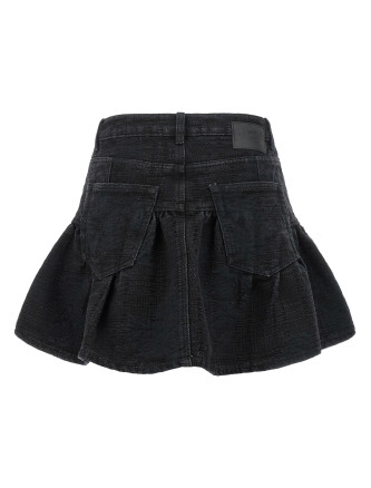Мини-юбка GANNI Lurex denim skirt (A1090308055) #