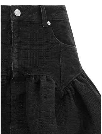 Мини-юбка GANNI Lurex denim skirt (A1090308055) #
