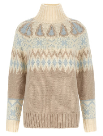 Свитер HERNO Wool and cashmere sweater with intarsia