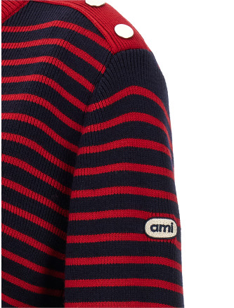 Свитер AMI PARIS 'Marinière' (UKS891KN0200A320) #