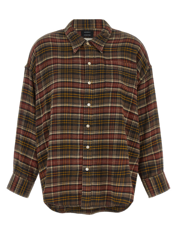 Рубашка R13 Checked shirt (R13WR004R932BRUSTBROWNPLAID) #1