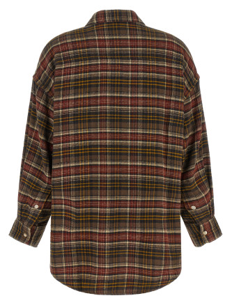 Рубашка R13 Checked shirt (R13WR004R932BRUSTBROWNPLAID) #