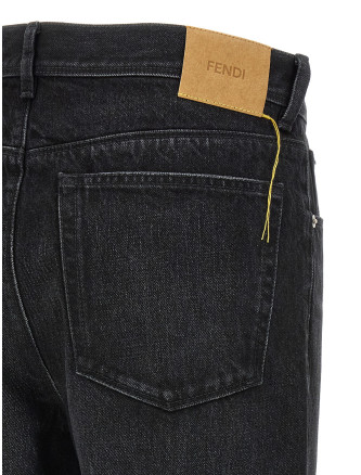 Джинсы FENDI Yellow stitching jeans with visible thread (FLP909B1PHF0QA1) #