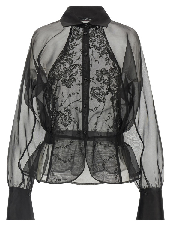 Рубашка ERMANNO SCERVINO Silk and lace shirt (D492K700APORG95708) #1