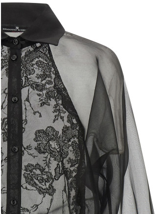 Рубашка ERMANNO SCERVINO Silk and lace shirt (D492K700APORG95708) #