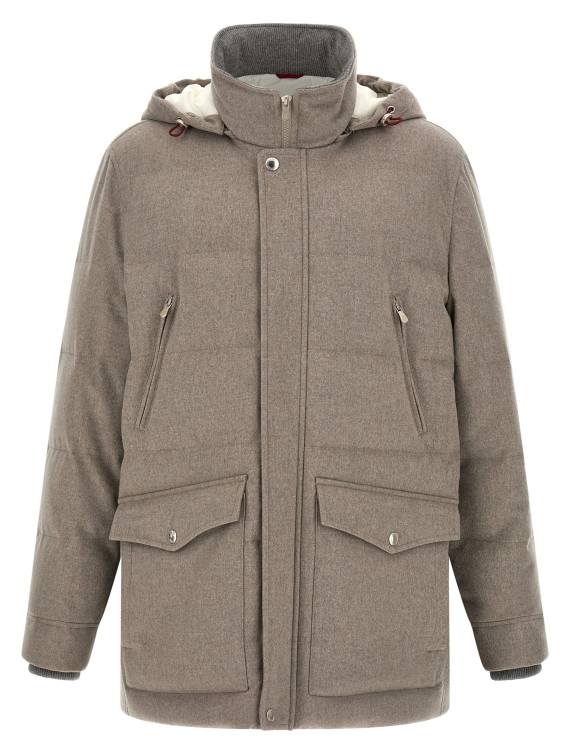 Парка BRUNELLO CUCINELLI Membrane wool flannel parka (MM4701823CWB01) #1