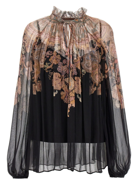 Блузка ZIMMERMANN 'Illustration Billow' (0991TF241BLKP) #1