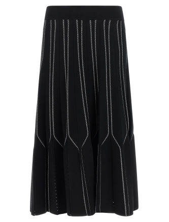 Юбка миди ELISABETTA FRANCHI Origami knit skirt