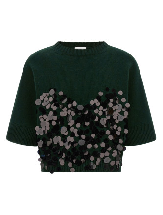 Sequin cropped sweater