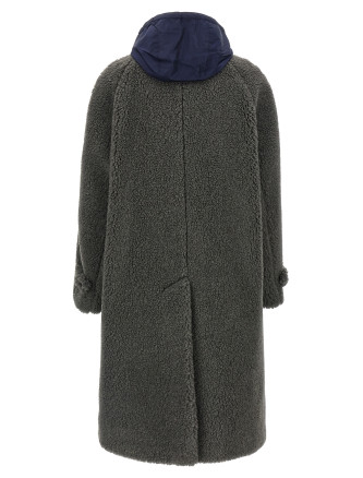 Пальто MIU Teddy Nylon Hooded Coat (MS2088SOOO17I1F0480) #