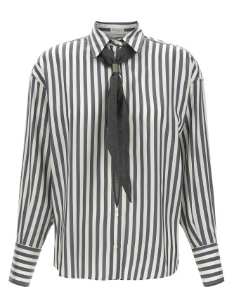 Рубашка BRUNELLO CUCINELLI Shirt with scarf