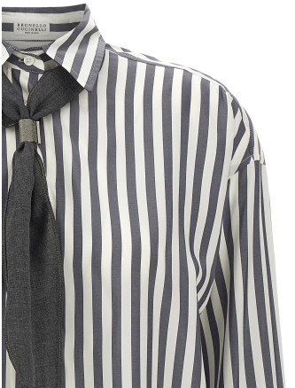 Рубашка BRUNELLO CUCINELLI Shirt with scarf (MG702M2X06C003) #