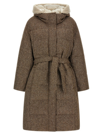 'Shiny Zipper Pull' down jacket